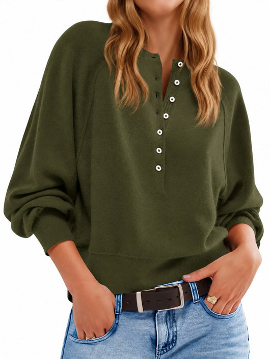 Celvorae Lila Henley Sweater
