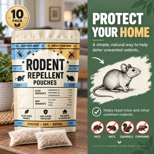 Natural Rodent Repellent Pouches | 10 Pack