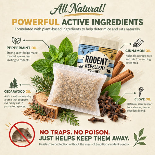 Natural Rodent Repellent Pouches | 10 Pack