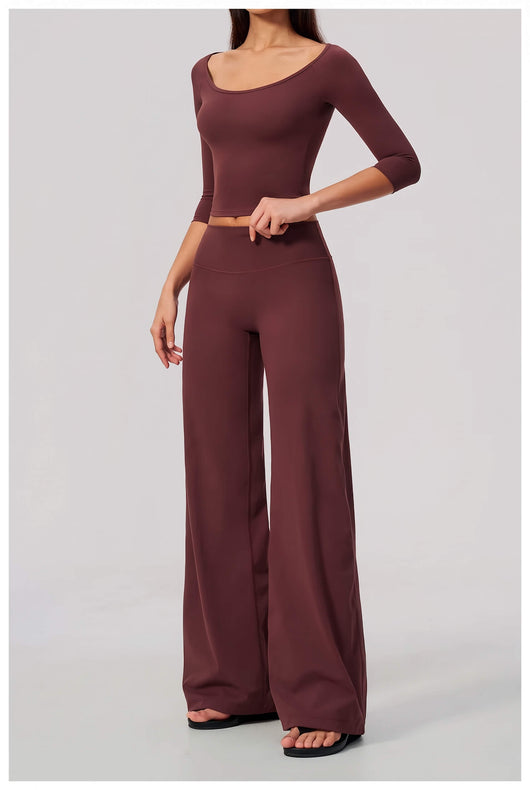 The Vera Set — Off Shoulder Top & Wide Leg Pants