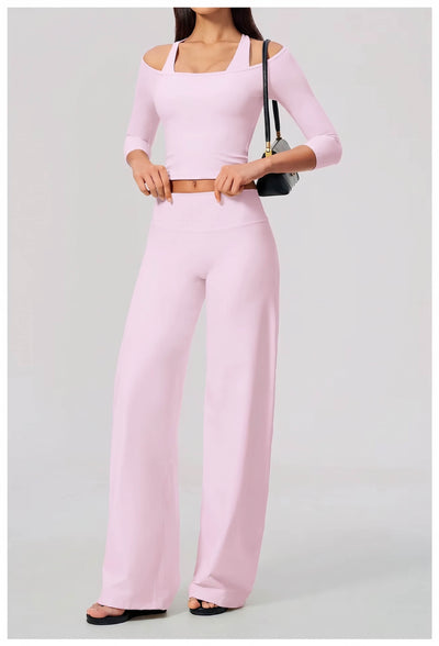 The Vera Set — Off Shoulder Top & Wide Leg Pants