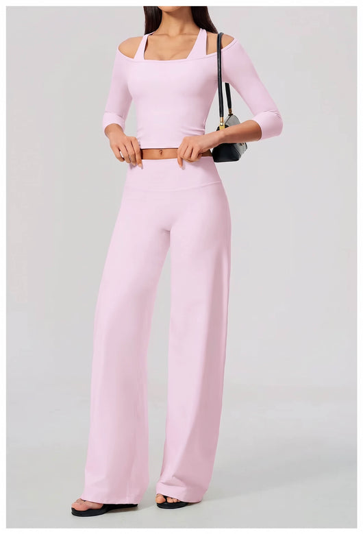 The Vera Set — Off Shoulder Top & Wide Leg Pants
