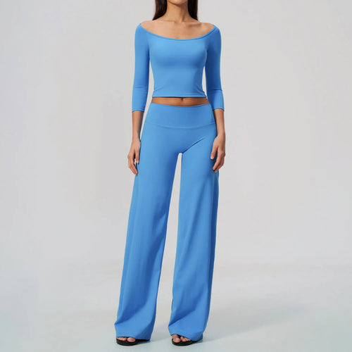 The Vera Set — Off Shoulder Top & Wide Leg Pants