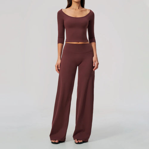 The Vera Set — Off Shoulder Top & Wide Leg Pants
