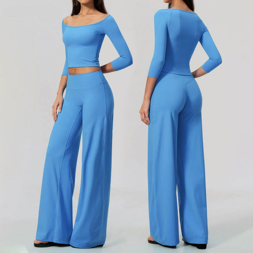 The Vera Set — Off Shoulder Top & Wide Leg Pants